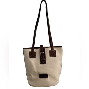 Dooney and Bourke Cream Brown Handbag